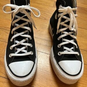 SOLD 
Converse Black and White High-Tops